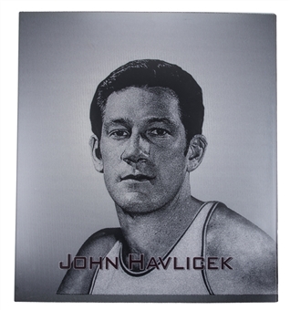 John Havlicek 25x28 Enshrinement Portrait Formerly Displayed In Naismith Basketball Hall of Fame (Naismith HOF LOA)